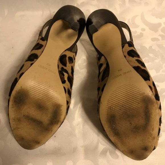 Nine West leopard platform sandals 6 - Picture 7 of 7